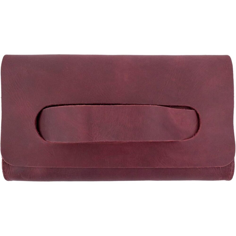 Sangria Full Grain Leather Rectangular Clutch Bag… - image 1